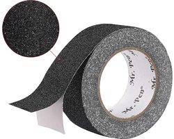 Antislip rubber trap strip - XXL - zelfklevende tape - 5m - 50mm - Zwart