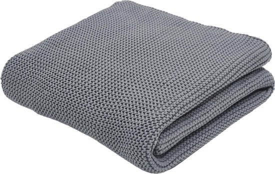 Foto: Plaid no lla tricot gebreide plaid deken bedloper 130x170cm grijs