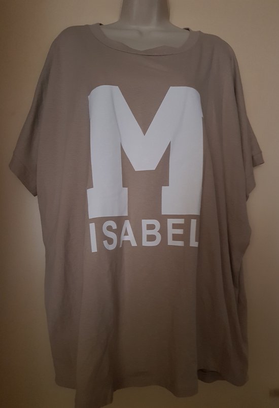 Dames T shirt M Isabel beige One size 42/46