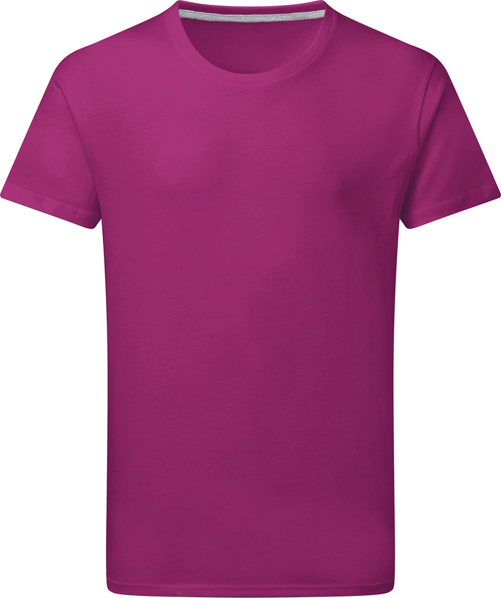 T-shirt met ronde hals ‘Signature Tee’ Men SG Essentials Donkerroze Donkergroen