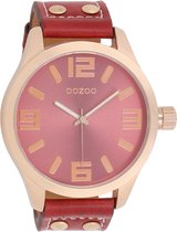 OOZOO Timepieces Polshorloge - C1105 - Rood - 51 mm