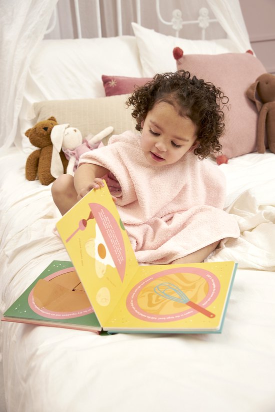 Meyco Baby Uni badponcho - badstof - soft pink - 1-3 jaar van Merkloos — afbeelding 3