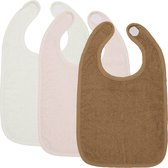 Meyco Baby Uni slab - 3-pack - badstof - offwhite/soft pink/toffee