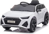 Audi RS6,12 volt elektrische kinderauto met rubberen banden, leder zitje en meer! | Elektrische Kinderauto | Met afstandsbediening