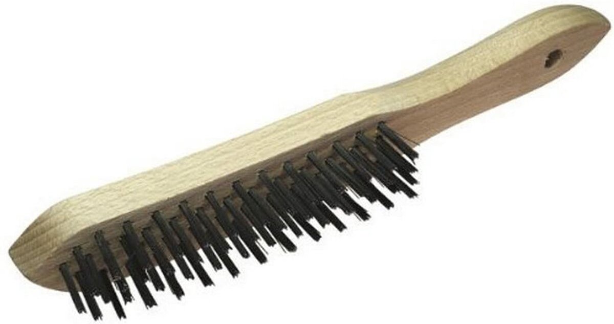 wolfcraft - Staaldraadborstel - Staalborstel - houten uitvoering - 2722000