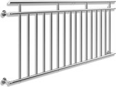 Clôture de balcon, balcon français, clôture, cloison de balcon, acier inoxydable, 100 x 90 cm