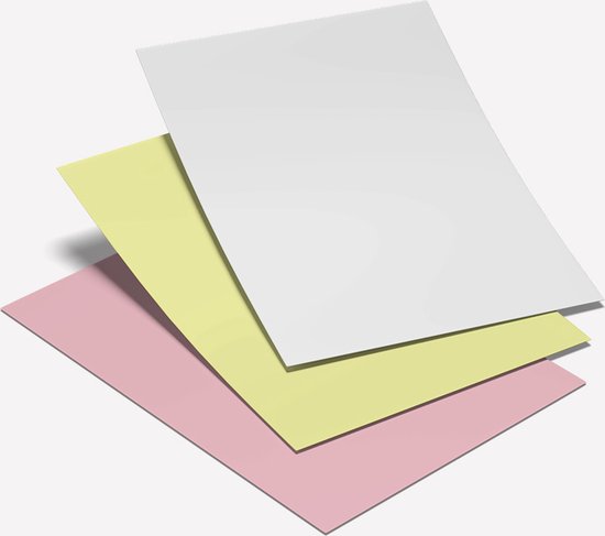 Giroform zelfkopiërend papier 3-voud (wit-geel-roze) - A4 80gr - 501 vel/167 sets