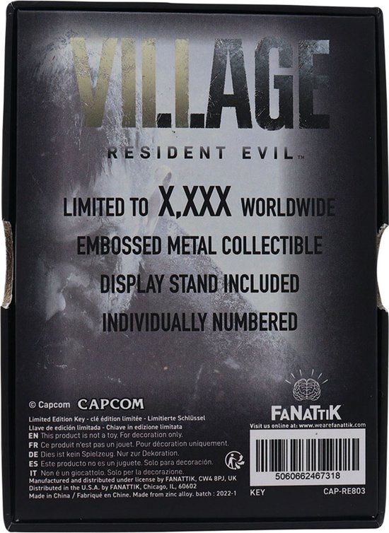 FANATTIK - RESIDENT EVIL VIII : Village - Médaillon Maison Dimitrescu Limited Edition