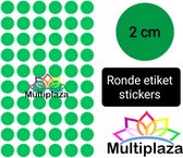 Ronde stickers etiketten ● GROEN ● 2cm - "MULTIPLAZA" - 10 x 54 etiketten (540) - labels - archiveren - organiseren - opvallen - markeren - universeel