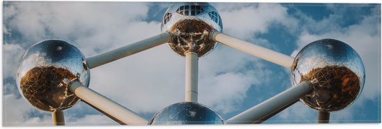 Vlag - Atomium in Brussel, België - 60x20 cm Foto op Polyester Vlag