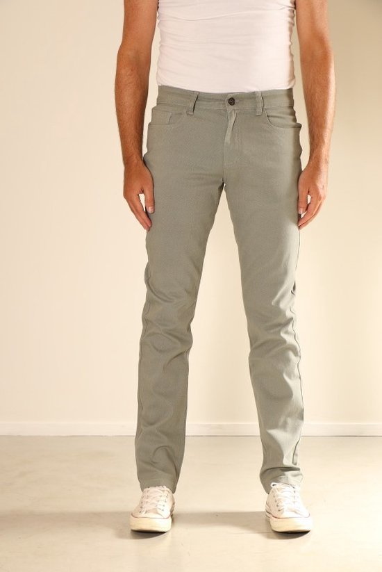 Heren broek New Star in groen print