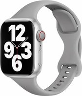 By Qubix Sportbandje Slim Fit - Grijs - Geschikt voor Apple Watch 42mm - 44mm - 45mm - Ultra - 49mm - Compatible Apple watch bandje - smartwatch