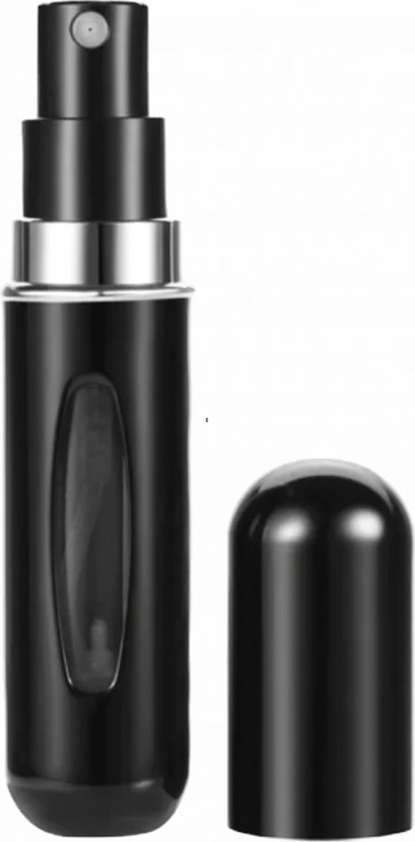 Goedkoopste Hervulbaar Parfumflesje - Zwart - 5ML - Verstuiver - Navulbaar