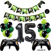 Snoes Mega Game Gamers Helium Verjaardags Ballonnen Feestdecoratie Black Cijfer Ballon nr 15
