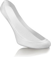 2 pack Sesto-Senso dames ballerina sokjes met siliconen antislip wit maat 35-38