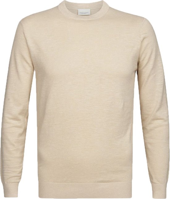 SINGLES DAY Profuomo Trui Linnen Beige Heren Maat L Modern fit bol