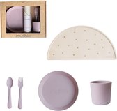 Mushie Giftbox Kinderservies Rond - Soft Lilac