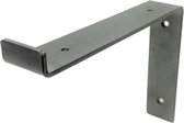 Maison DAM 1x Plankdrager L vorm down - Wandsteun – 20cm – Staal met blanke coating - incl. bevestigingsmateriaal + schroefbit