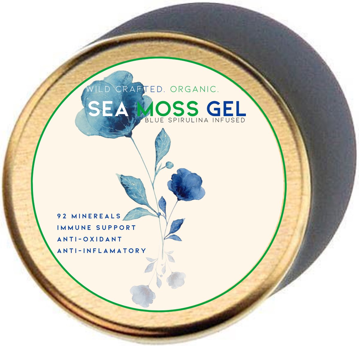 Blue spirulina sea moss gel – Horocare