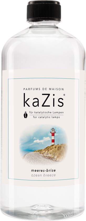 KAZIS® Ocean Breeze - Frisse zeebries - 1000 ml huisparfum navulling geschikt voor LampAir, Ashleigh & Burwood en Lampe Berger.
