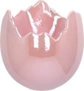 Easter egg pearl pink pot 15x15cm - Paasdecoratie