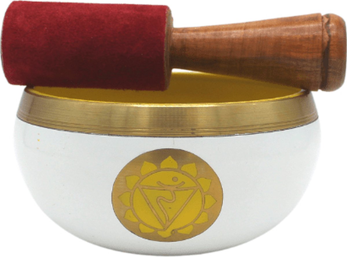 Solar Plexus Chakra white singing bowl 10 cm
