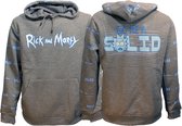 Rick and Morty Do Me A Solid Hoodie Sweater Trui Grijs- Officiële Merchandise