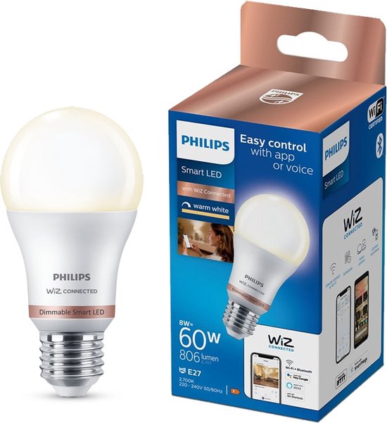 Philips Smart LED E27 8W 806lm 2700K Frosted