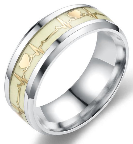 Enthumema | 8 mm Goudkleurige Fidget Ring met Engels Gebed des Heren