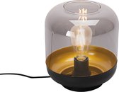 QAZQA kyan - Design Tafellamp - 1 lichts - H 23.5 cm - Zwart Goud - Woonkamer | Slaapkamer | Keuken