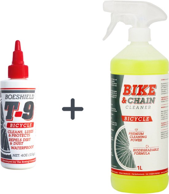 set Boeshield T9 en Bike Chain Cleaner Fietsreiniger (1L) plus 118ml
