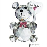 Kristallen beer met geboortesteen Tourmaline maand Oktober, kraamkado, Crystal Bear , verjaardags kado