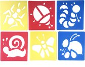Akyol - Teken sjablonen voor uw kind – Tekenen – Sinterklaas cadeau - Stencils – Mier – lieveheersbeestje– Worm – Slak – Vlinder – Tor – 6 stuks