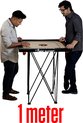 Afbeelding van het spelletje Hoge Carrom tafel 1 meter hoog - vouwbaar - topmerk Precise - Wereldkampioenschap leverancier - Voor actief en geconcentreerd spel