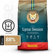 Husse Opus Lynx Senior - Graanvrij Kattenvoer, Graanvrije Kattenbrokken, Kattenvoeding Droogvoer - 3 x 7 kg
