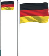 vidaXL - Vlag - met - vlaggenmast - Duitsland - 6,23 - m - aluminium