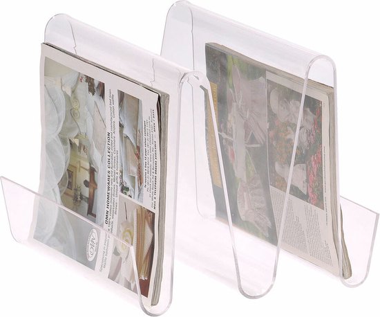 Tijdschriftenrek DKD Home Decor Transparant Acryl (30 x 31 x 25 cm)