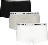 Vingino - Hipster GIRL 3-Pack Black-Grey - Maat: 98-104