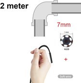 TechU™ Mini Endoscoop met Camera – 2 meter lang – 7mm Diameter Softwire – IP67 Waterdicht – Zachte Kabel met USB Aansluiting