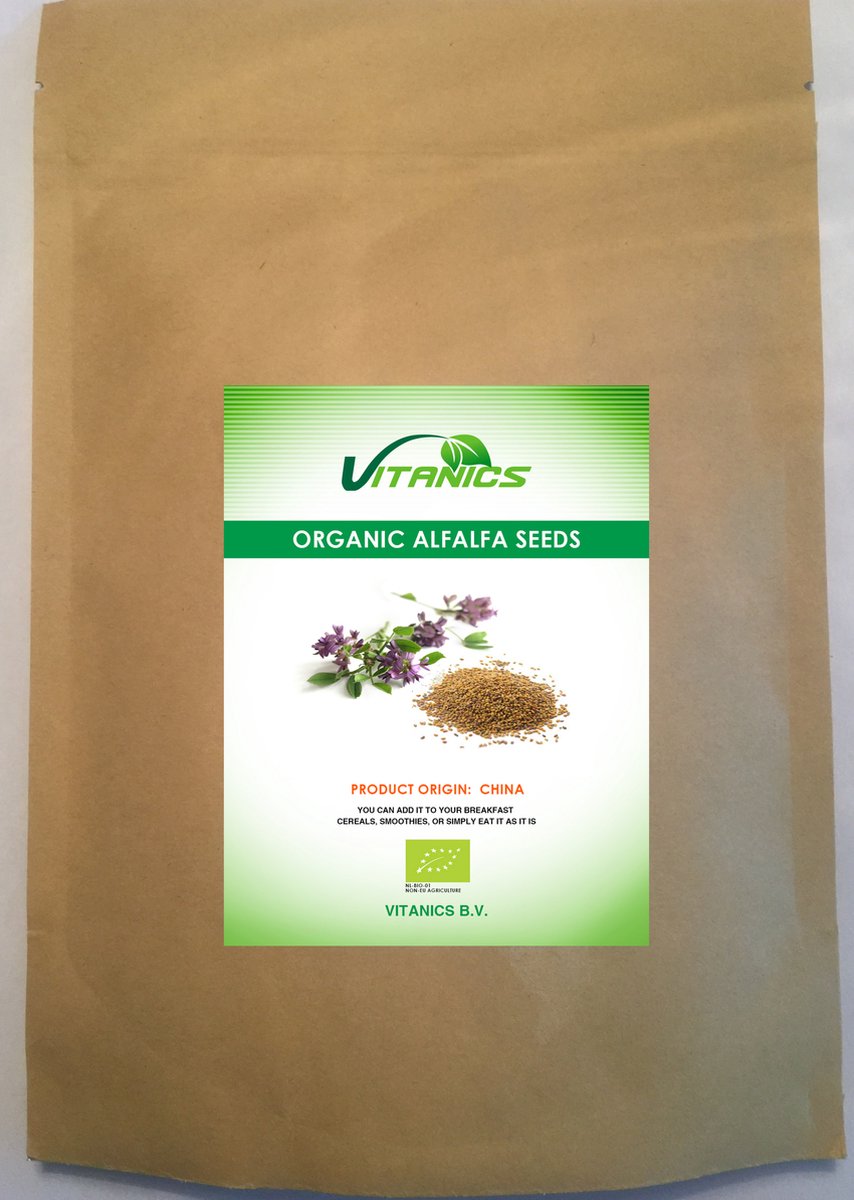 Biologische Alfalfa Zaden 200g - Vitanics B.V.