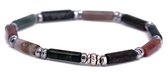 Fortuna Beads – Italia Indisch Agaat – Kralen Armband – Heren & Dames – Multi – 16.5cm