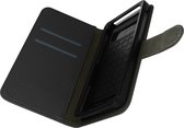 Étui pour Smartphone 5,31 à 5,8 pouces Portefeuille coulissant en Fabric Denim Noir
