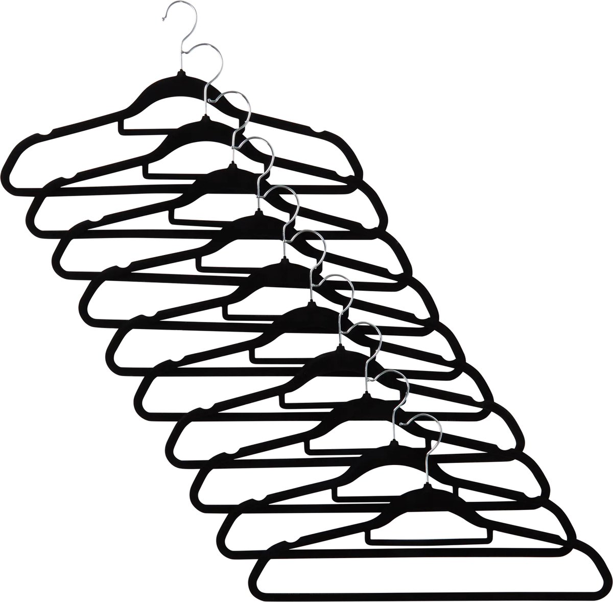 HOUSE DAY kledinghanger zwart 40 stuks, met rubbercoating, metalen kledinghanger, draadhanger, antislip, plaatsbesparend, dunne hanger 0,4 cm dik HOUSE DAY kledinghanger zwart 40 stuks, met rubbercoating, metalen kledinghanger, draadhanger, antislip, plaatsbesparend, dunne hanger 0,4 cm dik