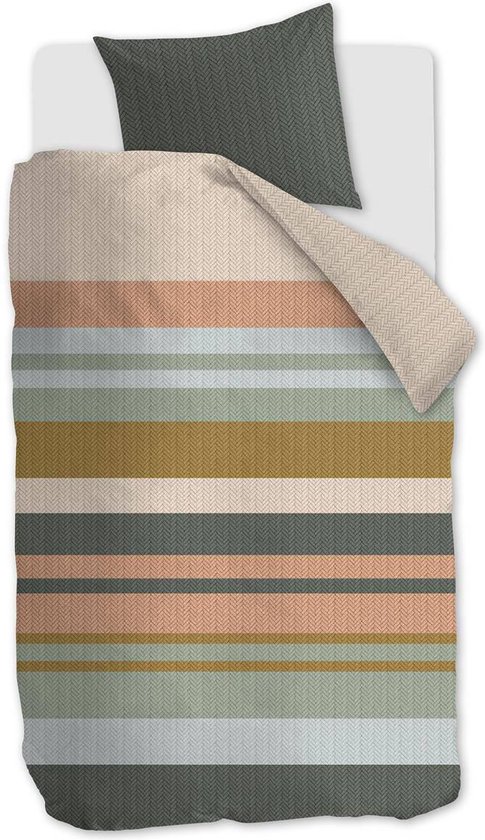 Pamposh Eenpersoons dekbedovertrekset 2-delige omkeerbare bedset