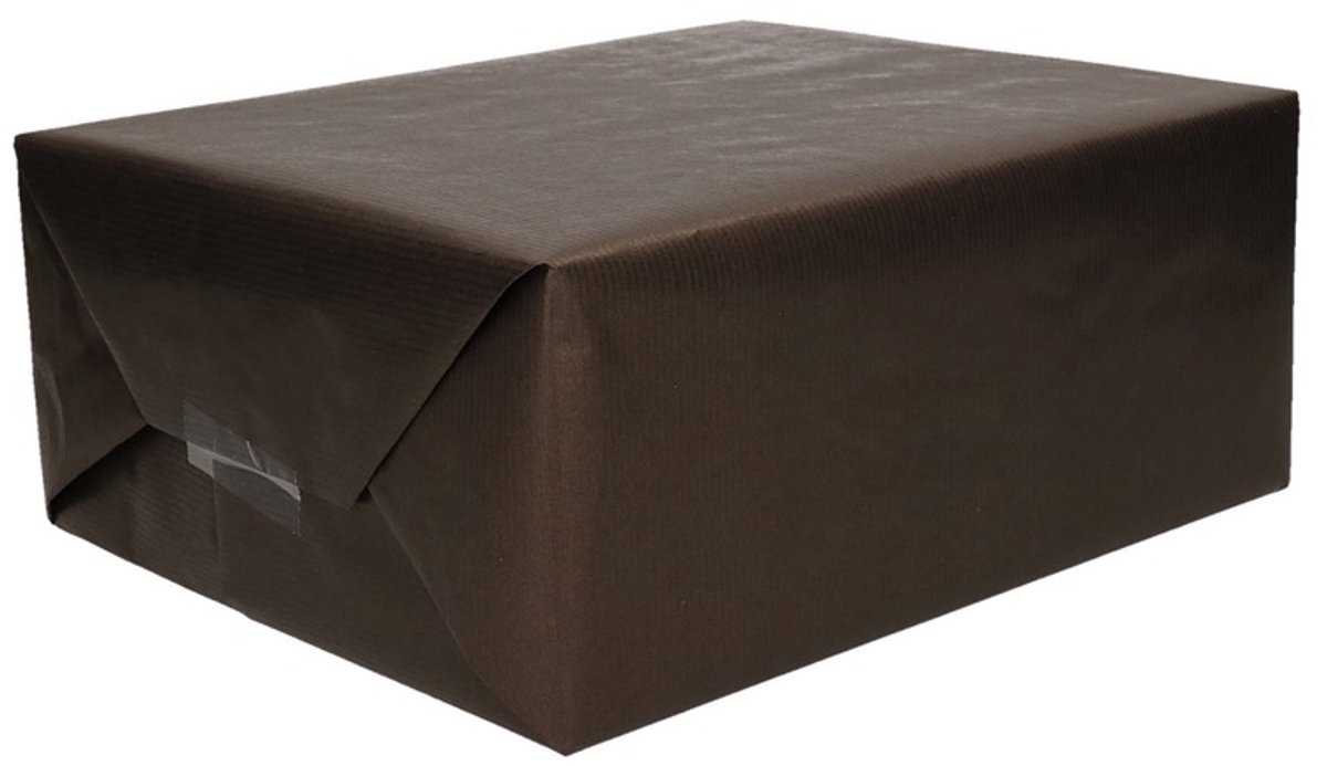 5x stuks rollen Kraft inpakpapier zwart - 200 x 70 cm - cadeaupapier / kadopapier / boeken kaften