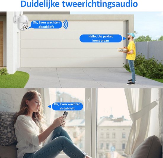 Bolture Buiten Camera Met Nachtzicht - Buitencamera Wifi Met App - IP Camera - Beveiligingscamera - Draadloos - 2MP - 64GB SD Kaart van Merkloos — afbeelding 4