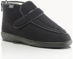 BORT BASIC – VERBANDSCHOENEN / VERBANDPANTOFFELS VOOR DAMES EN HEREN „COMFORT“ MET RITS EN KLITTENBANDSLUITING - WASBAAR – MAAT: 43 – KLEUR: ZWART