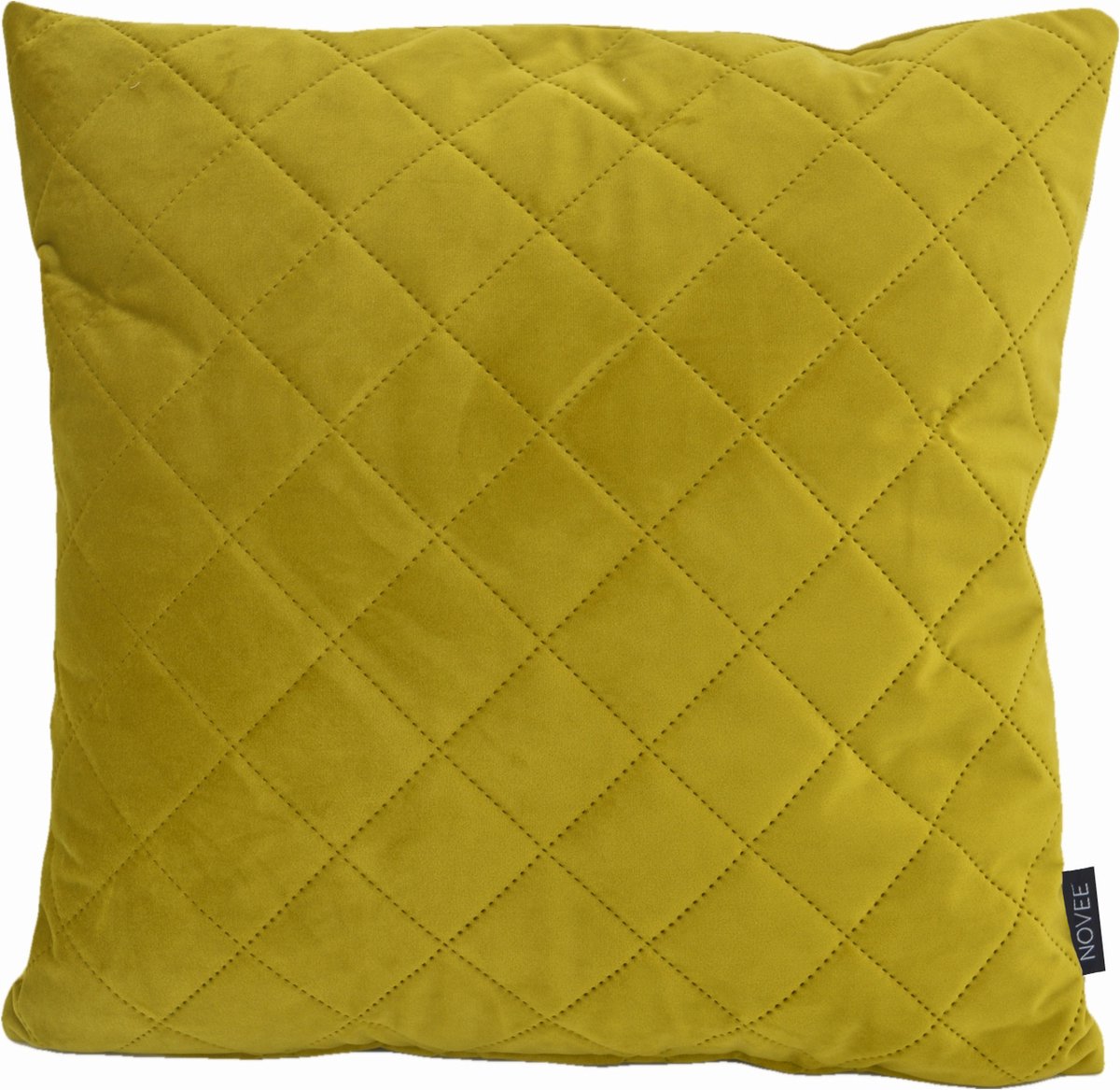 NOVÉE Sierkussen French Velvet Mosterd | 45 x 45 cm | Velvet/Polyester Pistache