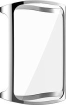 DrPhone FC1 TPU Beschermhoes – Geschikt voor Fitbit Charge 5 - Schokbestendig – Allround bescherming – Transparant/Zilver