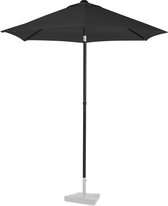 Bol.com VONROC Premium Parasol Torbole – Ø200cm - Duurzame stokparasol – UV werend doek - Antra-ciet/Zwart – Incl. beschermhoes aanbieding